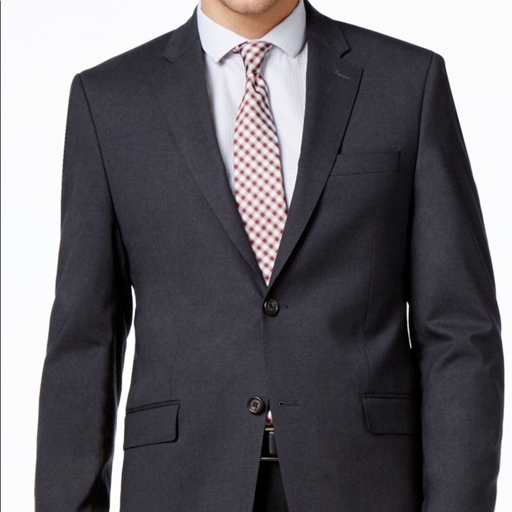 NWT Lauren Ralph Lauren Dark Grey slim two pc suit
